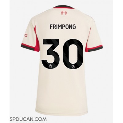 Zenski Nogometni Dres Liverpool Jeremie Frimpong #30 Gostujuci 2025-26 Kratak Rukav Zenski Nogometni Dres Liverpool Jeremie Frimpong #30 Gostujuci 2025-26 Kratak Rukav